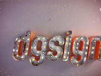 logo dgsign 3d in stile vintage