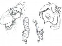 sketch a matita per studio volti characters - DGsign