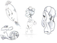 sketch a matita per studio characters - DGsign