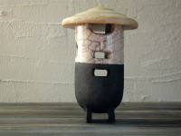 farmer - raku lantern - DGsign pottery