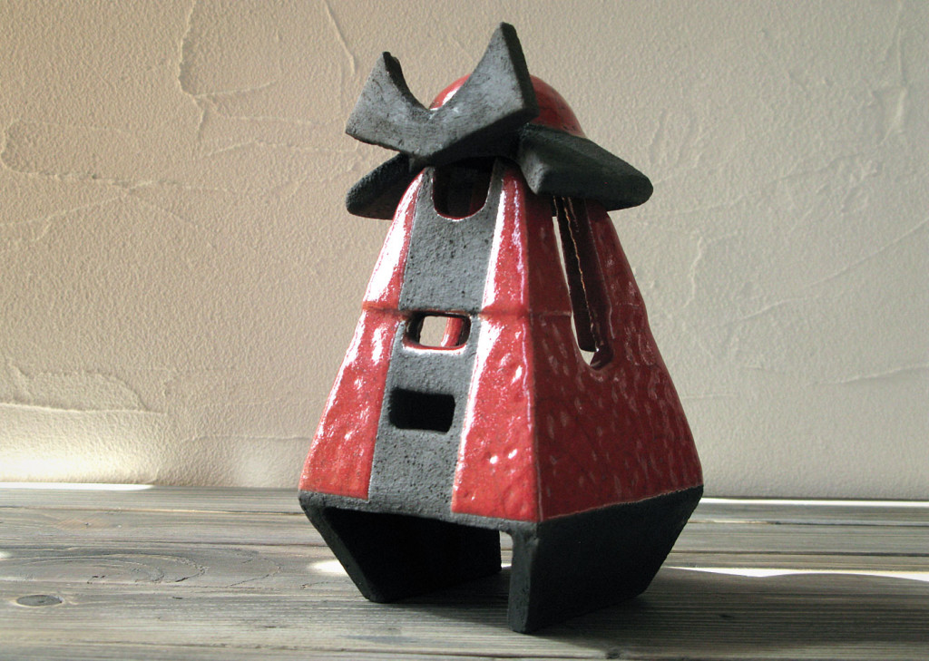 samurai raku lantern - dgsign pottery