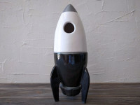 vintage toy rocket ceramic